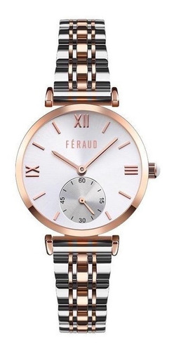 Reloj Feraud Mujer Acero Combinado Rose Moderno F5559 Lslr