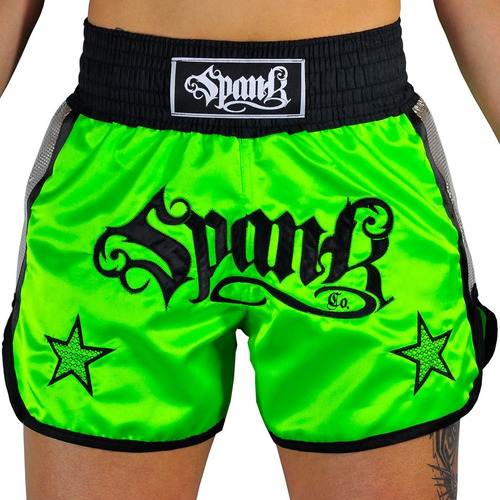 Short De Muay Thai Spank Estrela Verde