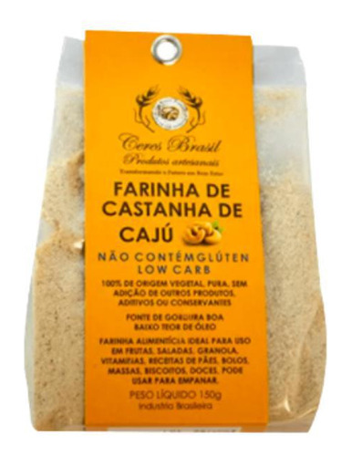 Farinha De Castanha De Caju Sem Glúten Ceres 150g