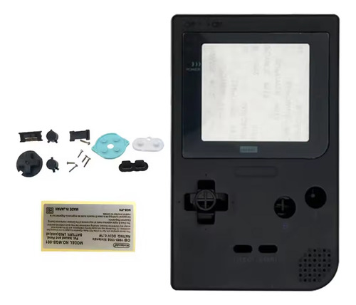 Carcaça Preta Paralela Para Game Boy Pocket Gameboy