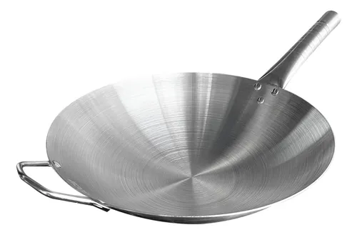 Wok Acero Inox Con Mango Y Aza 43 Cm