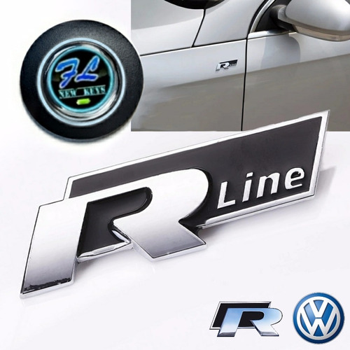 Emblema Rline Volkswagen Lateral Cajuela Beetle Golf Jetta