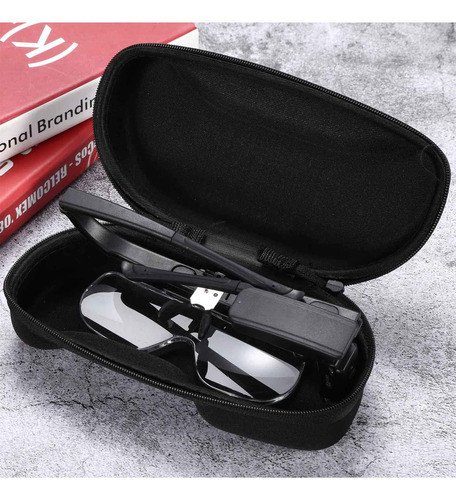 Lupa Con Luz Led, Gafas Lentes Lupa Recargables Usb, 3