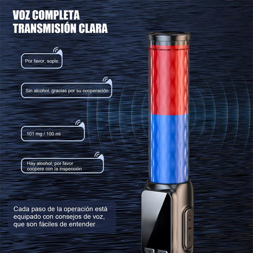 Alcoholímetro Alta Precisión Voz Tester Pantalla Digital Lcd