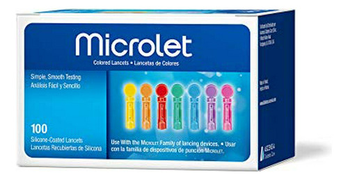 Microlet - Lancetas De Colores 100 Unidades