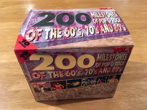 Box Set 10 Cd 200 Milestones Vol 1 Pop & Rock 60's 70's 80's