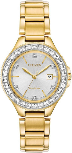 Reloj Dama Citizen Dorado Cristales Princess Ecodrive Fe1192