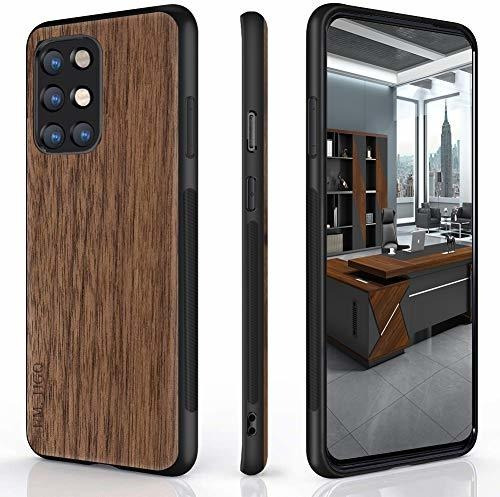 Oneplus 8t Madera Nogal Natural Real Placa Metal Montaje