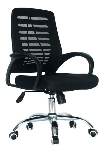 Imagen 4 de 4 de Silla De Oficina Chinu Base Cromo Graduable Ergonomica
