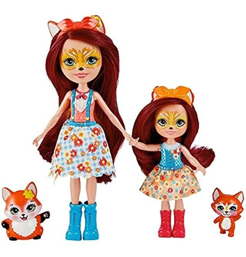 Enchantimals Felicity & Feana Fox Sister Muñecas (6 Y 4 Pul