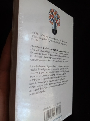 Los 100 Mejores Juegos De Ingenio. Jaume Sués. Nuevo,sellado