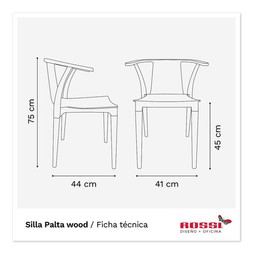 Imagen 5 de 5 de Juego De Comedor Mesa Camelia 110 + 4 Sillas Palta Wood