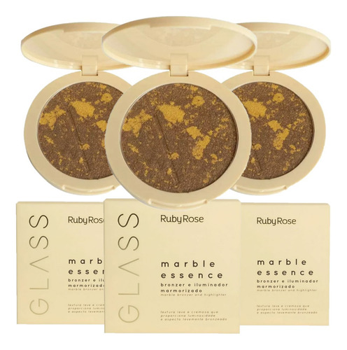 6 Bronzer Iluminador Glass Royalty Hbf1605 Ruby Rose Ataca S