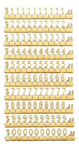 Cubos Etiquetas De Visualización De Precios Dorado