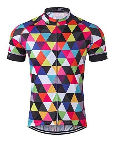 Men's Cycling Jersey Short Sleeve Bike Clothing Multicolored