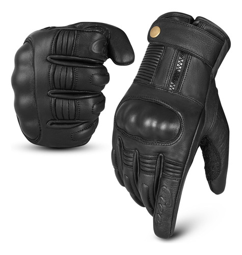 Aaasportx Guantes De Motocicleta De Cuero Para Hombre, Funci