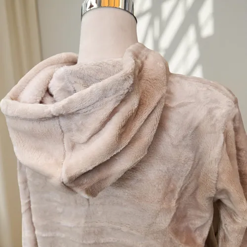 Campera Capucha Peluche Teddy Osito Abrigo Plush