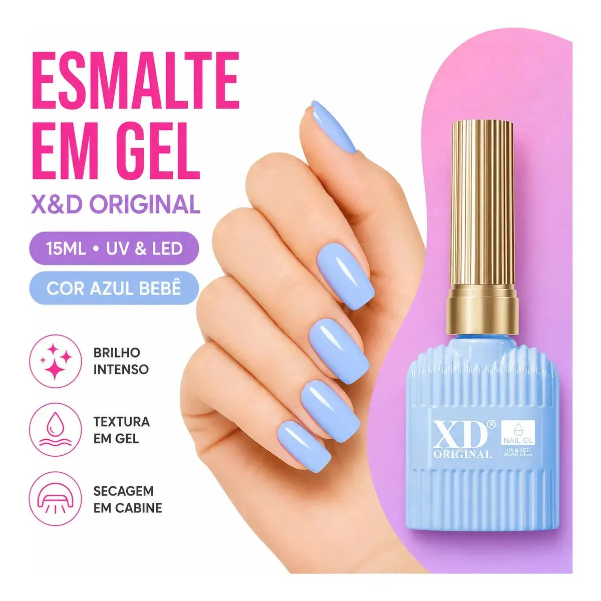 Esmalte Em Gel X&d Premium 15ml Alta Pigmentação XD11