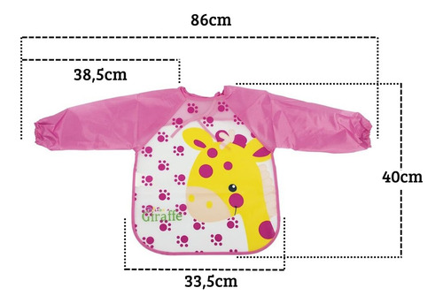 Camiseta Rosa Con Babero De Jirafa Con Manga Larga De Jirafa Kababy