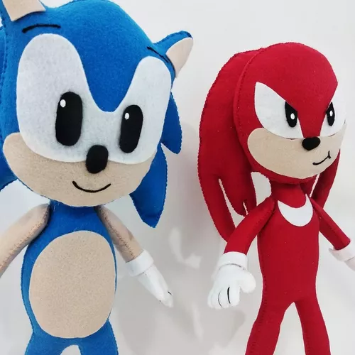 4 Bonecos Turma do Sonic em Feltro