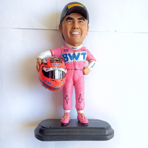 Figura Resina Sergio Checo Perez Racin Point Rp20 Bahrein F1