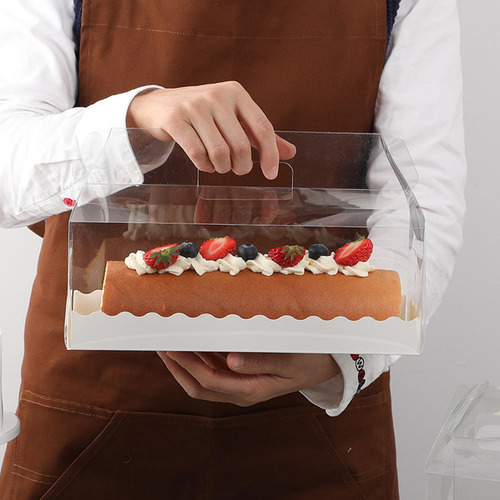 Caja Transparente Para Pasteles Con Asa, 5 Piezas, Cajas