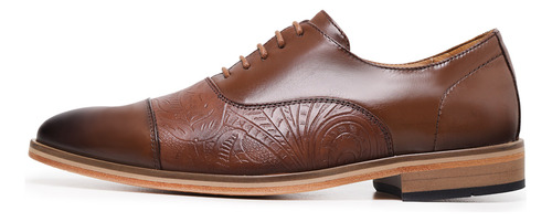 Sapato Oxford Masculino Couro Estampado Cullen