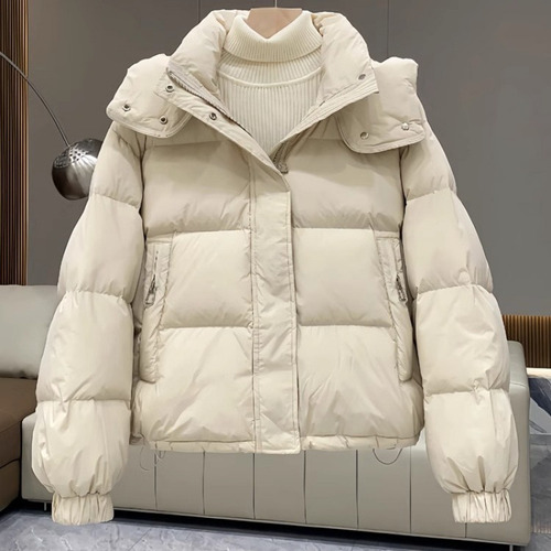 Chaqueta Holgada De Invierno Con Capucha Y Acolchado De Algodón Para Mujer