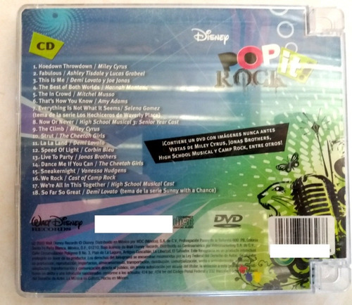 Disney Pop It Rock Cd+dvd Selena G Swift Cyrus Lovato Adams (Usado)