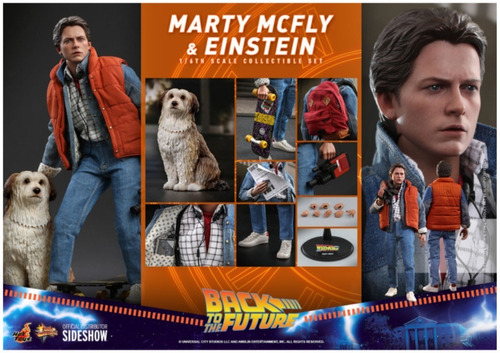 Imagen 1 de 1 de Marty Mcfly & Einstein Btf 1/6 Nuevo Hot Toys Fpx