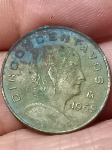 Moneda Cinco Centavos 1969 Doña Josefa 