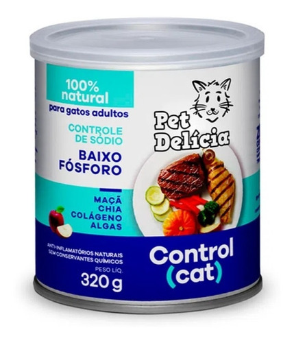 Alimento Úmido Pet Delícia Gato Control Baixo Fósforo 320g