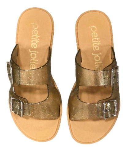 Chinelo Lindo Beats Petite Jolie Pj5351 Glitter Dourado 