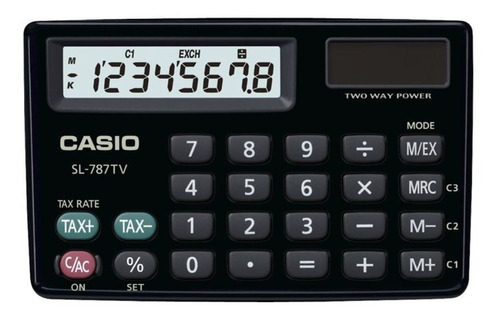 Calculadora Casio Basica Sl-787tv-bk-w 8 Digitos