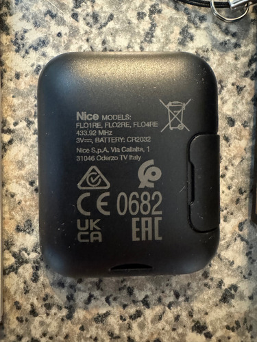 Control Nice Flo2re 2 Canales Original
