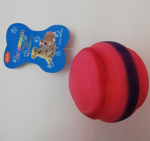 Imagen 1 de 5 de Juguete Pelota De Goma Con Pito Para Mascota