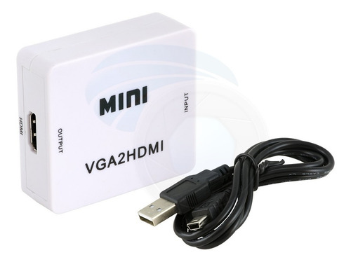 Imagen 3 de 4 de Convertidor / Adaptador Vga A Hdmi Con Audio