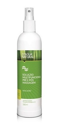 Solução Multifuncional Pré Pós Massagem 380ml D'agua Natural