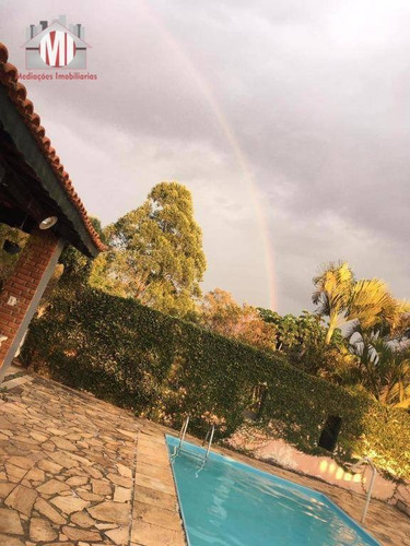 Linda Chácara Com 4 Dormitórios, Pomar, Piscina, Internet Fibra Óptica, À Venda, 3300 M² Por R$ 800.000 - Zona Rural - Pinhalzinho/sp - Ch0912