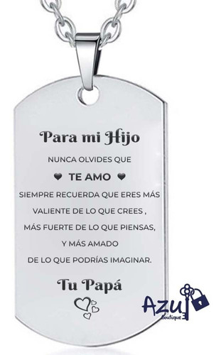 Collar Dije Corazón Amor Pareja Grabado Láser Personalizado