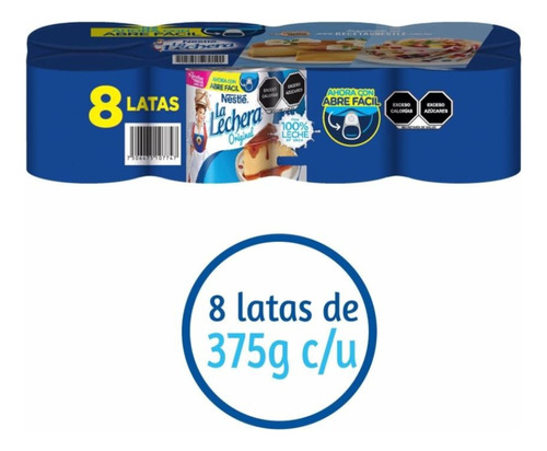 Pack De 8 Leche Condensada La Lechera Nestlé 375g