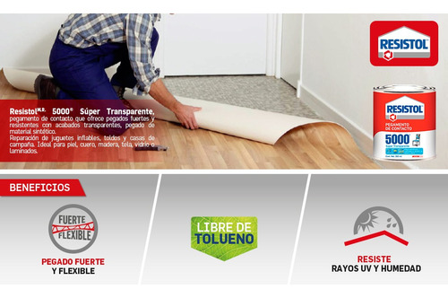 Pegamento Resistol 5000 Transparente Lata 1 L Transparente