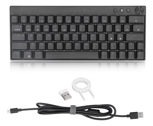 Teclado Mecánico Inalámbrico De 3 Modos, 64 Teclas, 2,4 G, T