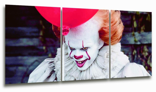 Cuadro Triptico It El Payaso Pennywise 90x40cm