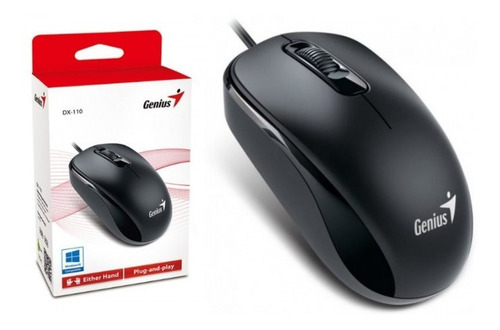 Imagen 2 de 2 de Mouse Genius Dx-110 Usb 1000 Dpi Optico Negro
