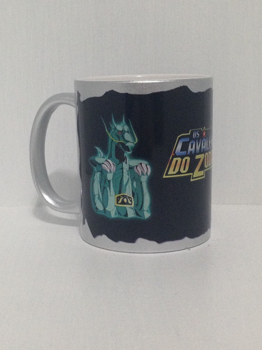 Caneca Cerâmica Especial Prata Cavaleiros Do Zodíaco Shiryu