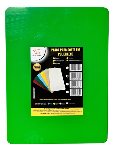 Tábua De Corte Profissional Em Polietileno 1x30x50cm