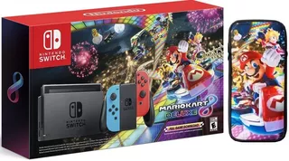 Nintendo Switch Neon + Mario Kart 8 Delux +estuche