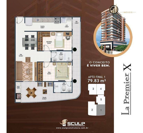 Imagem 16 de 20 de Apartamento Com 3 Dormitórios À Venda, 97 M² Por R$ 537.570 - Canto Do Forte - Praia Grande/sp - Ap2941