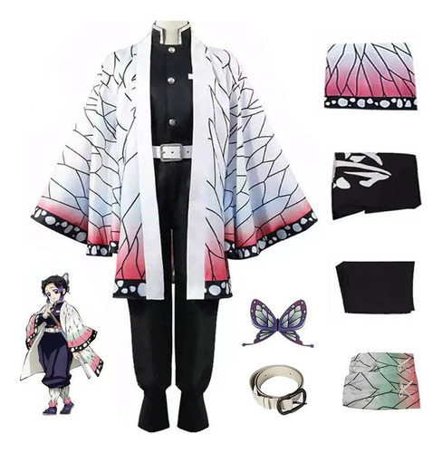 Kimetsu No Yaiba Cosplay Traje-kochou Shinobu Kimono